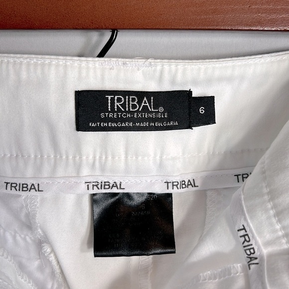 Tribal Stretch White Capri Pants size 6 - Picture 7 of 9